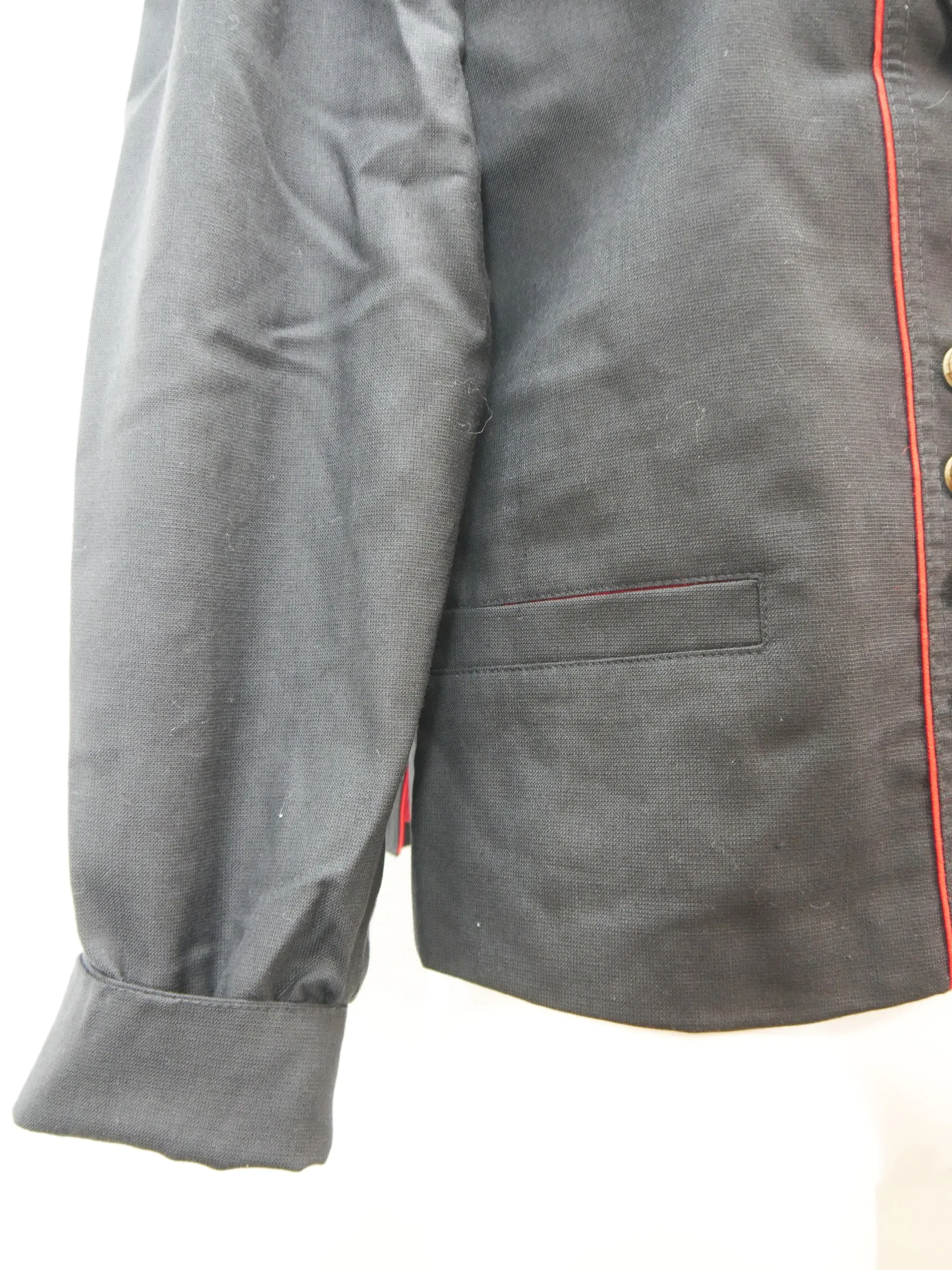 Julius Lang schwarz mit Puffärmel bezaubernde Damen Leinen Trachtenjacke Gr.42