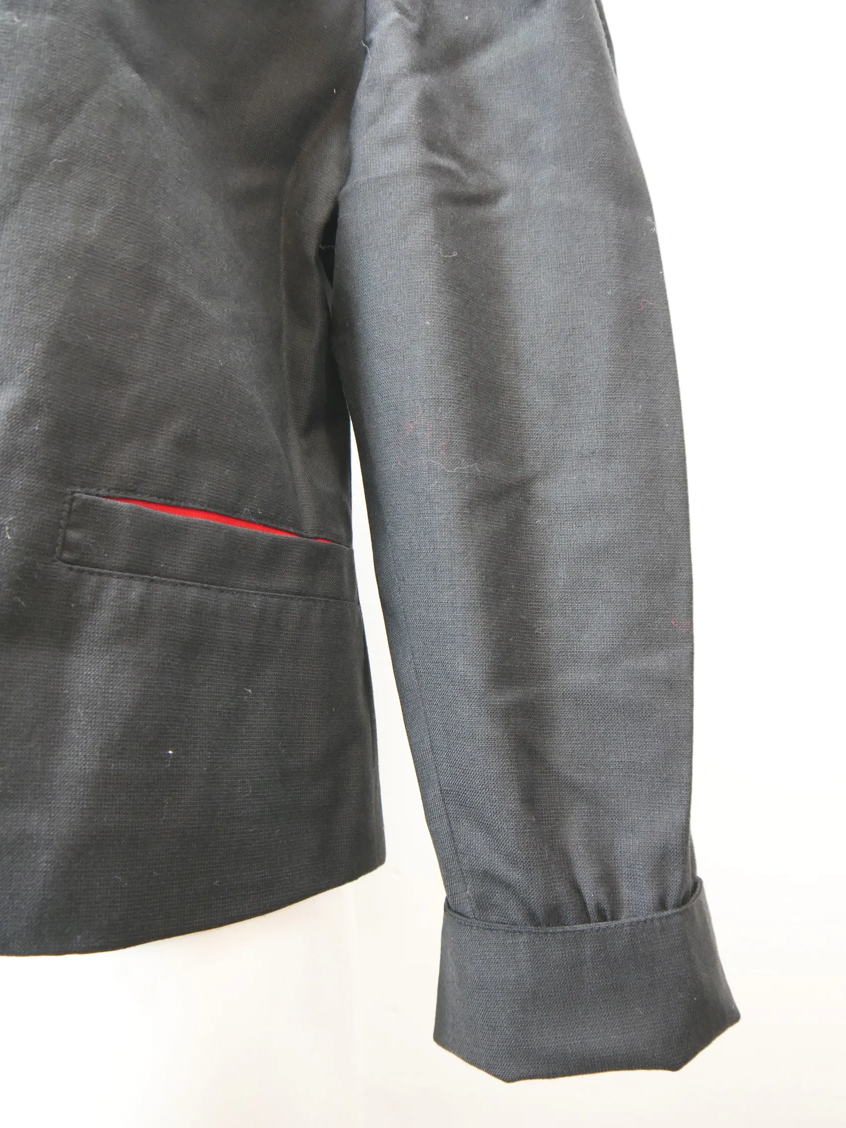 Julius Lang schwarz mit Puffärmel bezaubernde Damen Leinen Trachtenjacke Gr.42